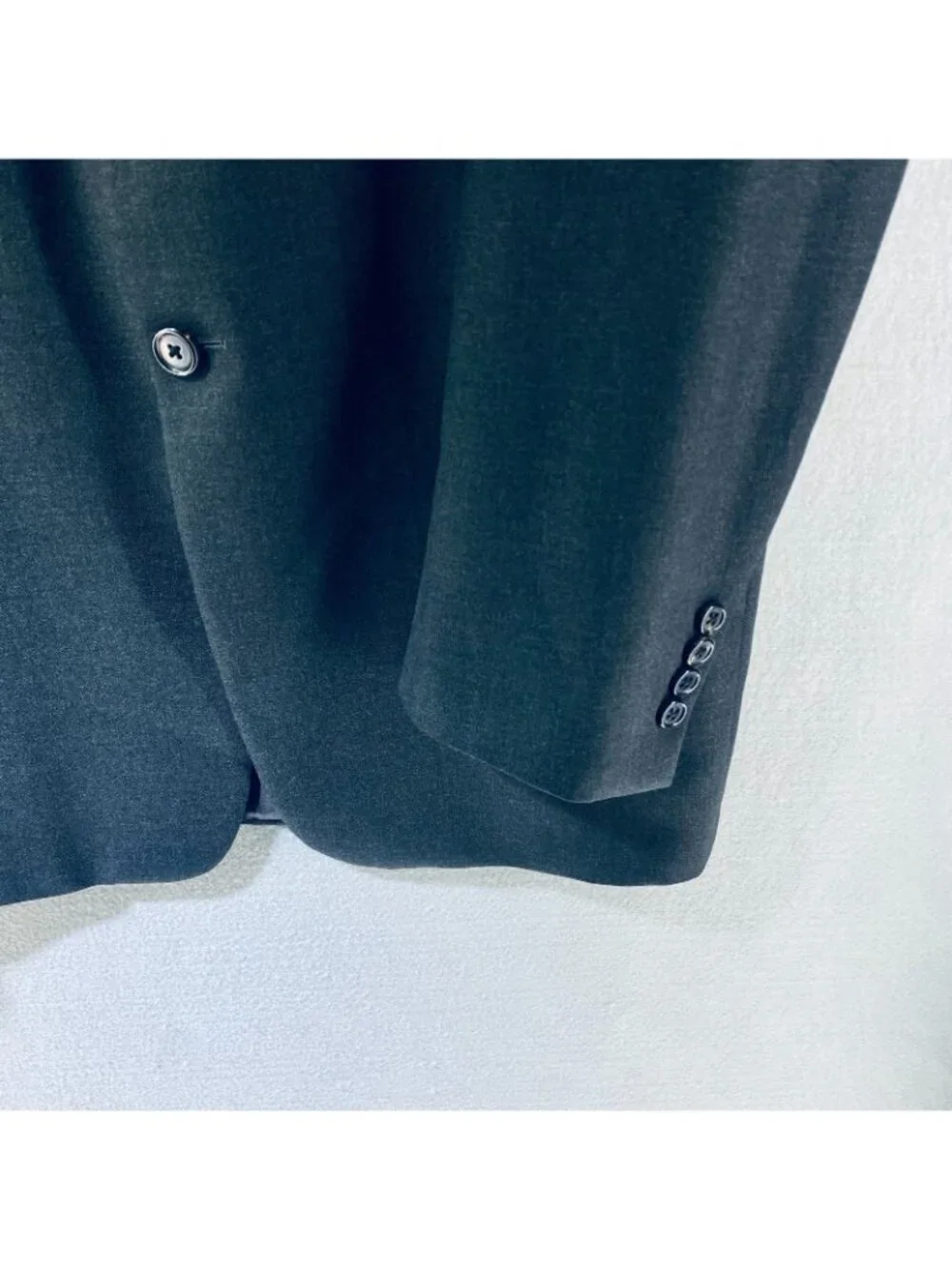 Hickey Freeman x Loro Piana Blazer Mens 42L Gray Wool Sport Coat Jacket Wedding